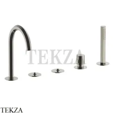 Fantini Venezia Смеситель на борт ванны с изливом (ручки отдельно), 2995N465S, Nickel PVD