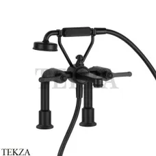 Gessi VENTI20 Смеситель для ванны на борт с гарнитуром 65115-299, Black XL