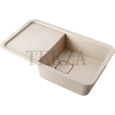 Omoikiri Tasogare 86 Кухонная мойка Artgranit прямоугольная с крылом 4993470 бежевый