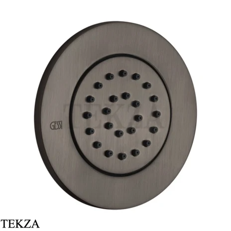 Gessi INCISO SHOWER Боковая форсунка поворотная, внешняя часть 32982-707, Black Metal Brushed PVD