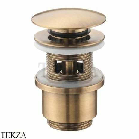 Nicolazzi Донный клапан клик-клак 1/4 с переливом 5558BZ, бронза classic
