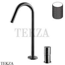 FIMA Carlo Frattini Spillo TECH G Смеситель для раковины, с донным клапаном F3271TNCGCS, Brushed black chrome
