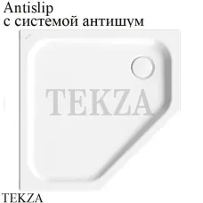 BETTE BetteCaro Душевой поддон из стали 100х100 см 7219-000 AS, антишум, антислип Sense, белый глянец