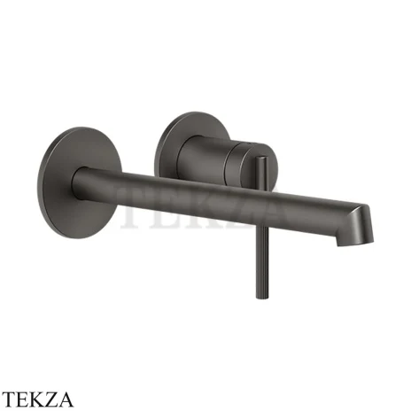 Gessi INGRANAGGIO Смеситель для раковины длинный излив, внешняя часть 63583-707, Black Metal Brushed PVD