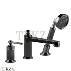 Gessi VENTI20 Смеситель на борт ванны, с гарнитуром 65037-706, Black Metal