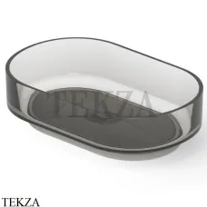 Dea Design Washbasins Раковина настольная овальная Glasstech DD9097 560 R4, Smoky Black R4 Dea Design Washbasins Раковина настольная овальная Glasstech DD9097 560 R4, Smoky Black R4
