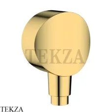 Hansgrohe Fixfit S Шланговое подсоединение с клапаном обратного тока 26453990, золото глянец