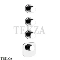 Gessi Ingranaggio-Anello Термостат для душа, 3 потока, внешняя часть 43236-031, хром глянец