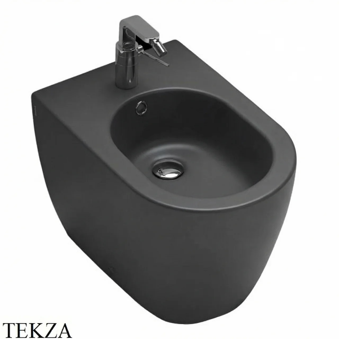 Hatria Fusion Биде приставное, 1 отверстие под смеситель A0Y0U608, антрацит