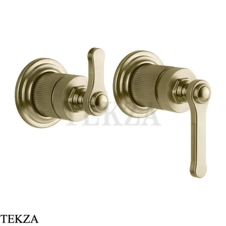 Gessi VENTI20 Смеситель для душа, 2 потока, вешняя часть 65038-727, Brushed Brass PVD