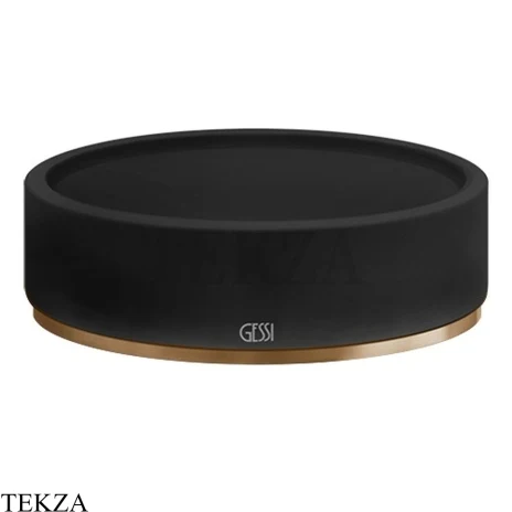 Gessi 316 ACCESSORIES Мыльница настольная, композит черный 54726-726, Warm Steel Brushed PVD
