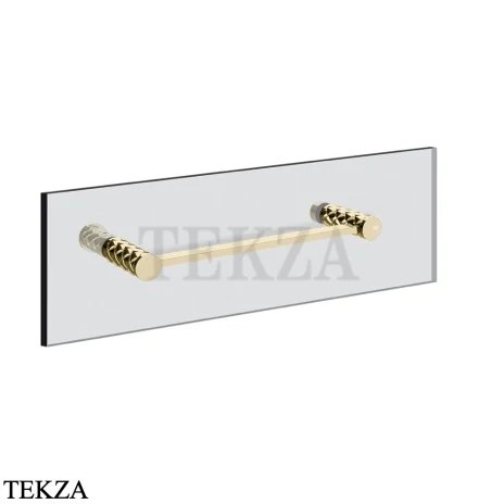 Gessi Pelle Tresse Полотенцедержатель для крепления на стекло, 30 см 78611-710, Brass PVD