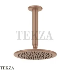 Gessi Goccia Верхний душ 21,6 с потолочным кронштейном 33762-125, Copper Brushed