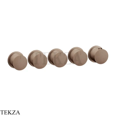 Gessi Habito Bath-shower Термостат на 4 потока, внешняя часть 63438-708, Copper Brushed
