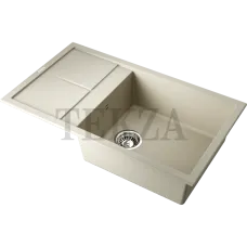 Omoikiri Sumi 86 Кухонная мойка Tetogranit прямоугольная с крылом 4993647 ваниль