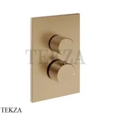 Gessi Habito RIGATO Термостат для душа, 2 потока, внешняя часть 73535-726, Warm Bronze Br. PVD