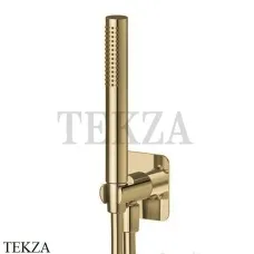 Newform Душевой комплект ручной душ латунь с выводом и держателем 854.59.097, PVD Br. Gold