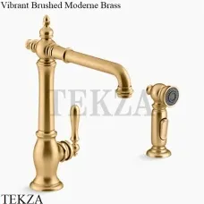 Kohler Artifacts Смеситель для кухни, с отдельным душем K-99265-2MB, яркое матовое золото