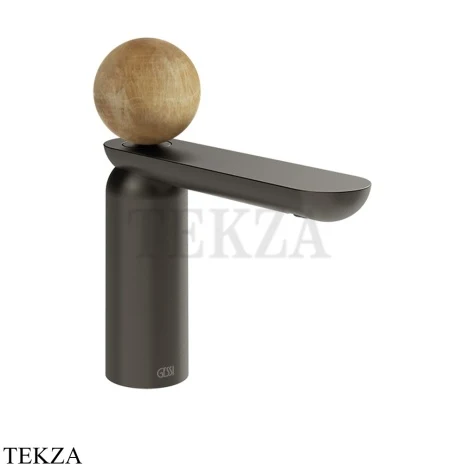 Gessi Perle Смеситель для раковины, с донным клапаном 74351-707, black хром Brush