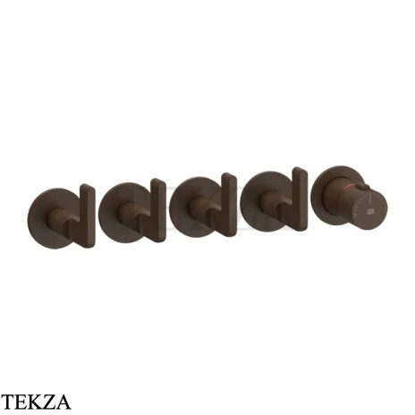 Gessi INCISO SHOWER Термостатический смеситель, 4 потока, внешняя часть 58338-845, Dark Bronze