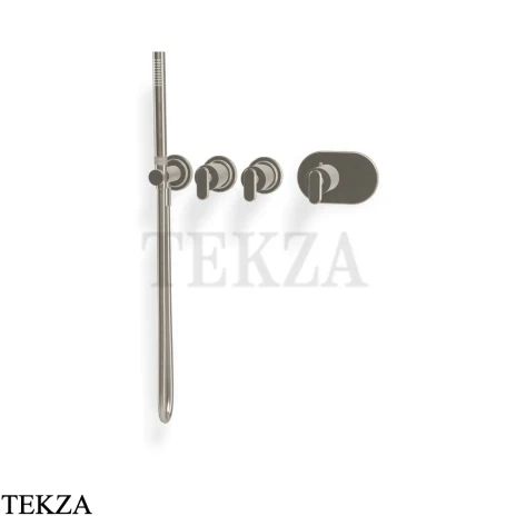 FIMA Carlo Frattini Park Line Термостат для ванны и душа, 2 потока, внешняя часть F1368X2SN, brushed nickel