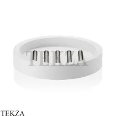 Decor Walther Stone White STS Настольная мыльница с вкладышем 0972155, белый матовый-stainless steel