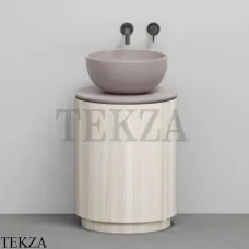 CIELO Arcadia Tiberino Тумба TIMOPE с раковиной Cipria, слив в стену, Rovere sbiancato