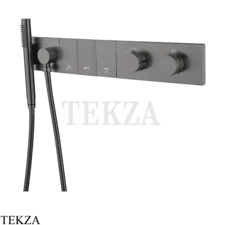 Boheme ZODIAC Термостат на 3 потока, с гарнитуром, 133-SYS-GM, Gun Metal