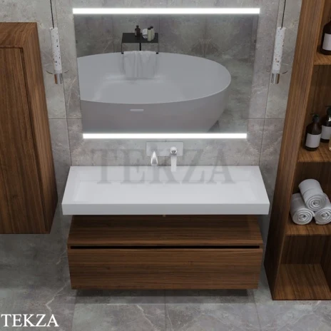 ARMADI ART FLAT Тумба-ящик под столешницу 897-120-D, DARK OAK (тёмный дуб), матовый