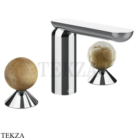 Gessi Perle Смеситель для раковины на 3 отв., без гарнитура 74345-031, хром глянец