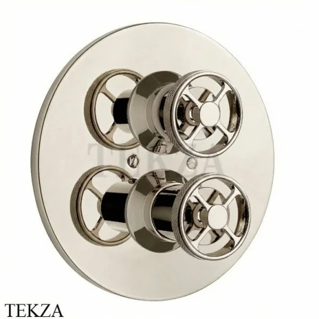 Nicolazzi Arena Термостат для душа, 1-2 потока, внешняя часть, 4909EXTNL44, Nickel глянец