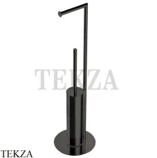 Colombo Mini Стойка напольная WC с держателем, ершик B4018.GM, графит шлифованный Colombo Mini Стойка напольная WC с держателем, ершик B4018.GM, графит шлифованный