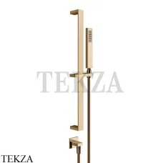Gessi Rettangolo shower Штанга в комплекте с душевой лейкой, вывод 20142-735, Warm Bronze PVD