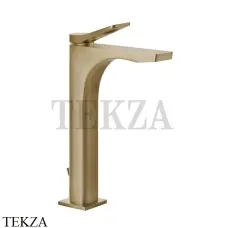 Gessi RILIEVO Смеситель для раковины высокий, с донным клапаном 59009-726, Warm Bronze Br