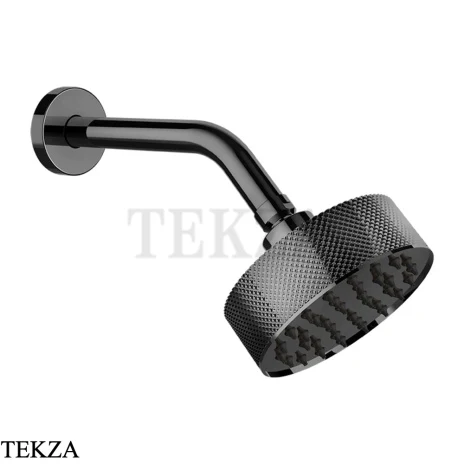 Gessi ANELLO Верхняя лейка D11,8 см с кронштейном 63354-706, Black Metal PVD