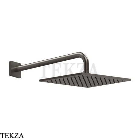 Gessi RILIEVO Верхняя душевая лейка с кронштейном 59158-707, Black Metal Brushed PVD