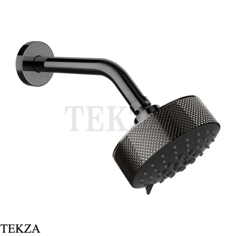 Gessi ANELLO Верхняя лейка D12,9 см с кронштейном 63356-706, Black Metal PVD