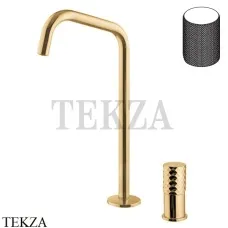 FIMA Carlo Frattini Spillo TECH G Смеситель для раковины, с донным клапаном F3271TNDGOS, Brushed gold