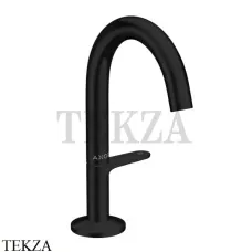 Axor ONE Смеситель для раковины Select 140, гарнитур Push‑Open 48010670, черный матовый