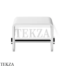 Decor Walther Stone White TPH4 Держатель туалетной бумаги с крышкой 0974554, белый матовый-хром глянец