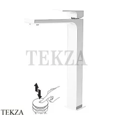 FIMA Carlo Frattini FIT Смеситель для раковины, с донным клапаном, F3381/HBS белый матовый