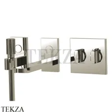 FIMA Carlo Frattini Switch Термостат для душа с изливом и лейкой, внешняя часть, Brushed nickel