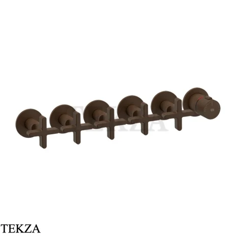 Gessi INCISO SHOWER Термостатический смеситель, 5 потоков, внешняя часть 58440-845, Dark Bronze