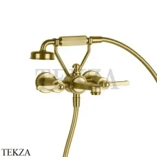 Gessi VENTI20 Смеситель ванна-душ с гарнитуром 65113-716, Gold Br. PVD