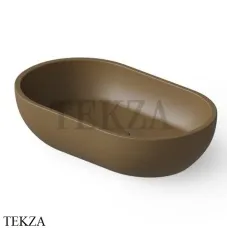 Dea Design Washbasins Раковина настольная овальная Solid Surface DD9033 550 1, Dark Camel №1