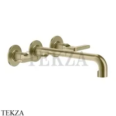 Gessi INCISO Смеситель для раковины излив длинный, внешняя часть 58092-727, Brushed Brass
