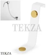 Zucchetti Слив-перелив для ванны с наполнением, push Z90083.XP41, brushed gold PVD
