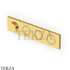 Zucchetti Hoop Термостат для душа на 3 потока, форсунки, внешняя часть ZHO773.C41, brushed gold