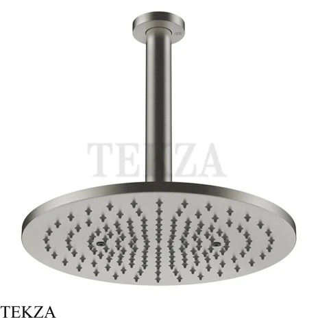 Gessi 316 SHOWER Верхняя душевая лейка D30 с креплением 54146-239, Steel Brushed