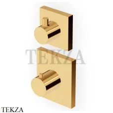 Zucchetti PAN Термостат для душа, 2-3 выхода, внешняя часть ZP8646.C40, золото глянец